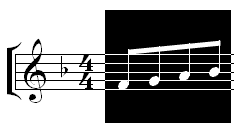 Musiknoten verbalken