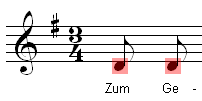 Markieren von Noten in Encore Notation