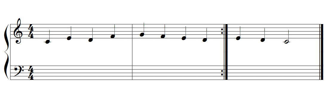 Wiederholungszeichen setzen Enocre Notation