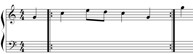 Wiederholungen im Musikprogramm Encore Notation einstellen