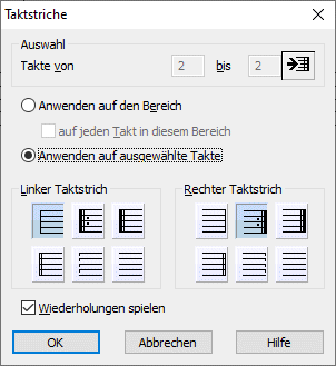 Wiederholungszeichen setzen Enocre Notation